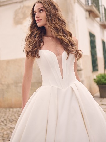 Maggie Sottero Style Derrick | Maggie Sottero #1 Ivory (gown with Natural Illusion) thumbnail
