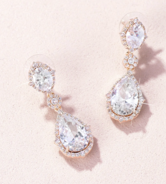Heirloom Bridal Company Style Louise Drop Earrings #0 default Gold thumbnail