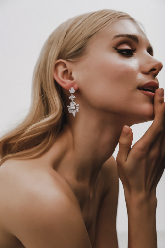 Heirloom Bridal Company Style Violet Earring | Heirloom Bridal #0 default Silver thumbnail