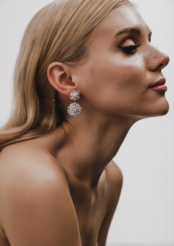 Heirloom Bridal Company Style Audrey Earrings | Heirloom Bridal Company #0 default Silver thumbnail