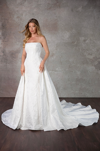 Essense of Australia Style D4149 Dress and Overskirt | Essense of Australia #0 default (IVQ) IVORY JACQUARD thumbnail