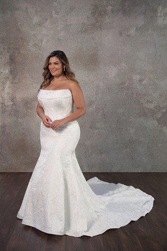 Essense of Australia Style D4149 Dress and Overskirt | Essense of Australia #4 default (IVQ) IVORY JACQUARD thumbnail