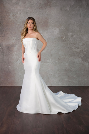 Essense of Australia Style D4149 Dress and Overskirt | Essense of Australia #2 (IVQ) IVORY JACQUARD thumbnail