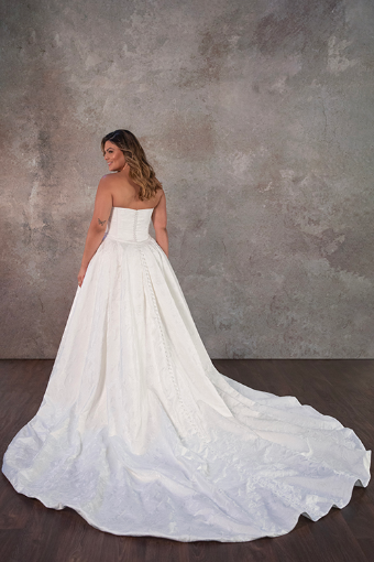 Essense of Australia Style D4149 Dress and Overskirt | Essense of Australia #3 (IVQ) IVORY JACQUARD thumbnail