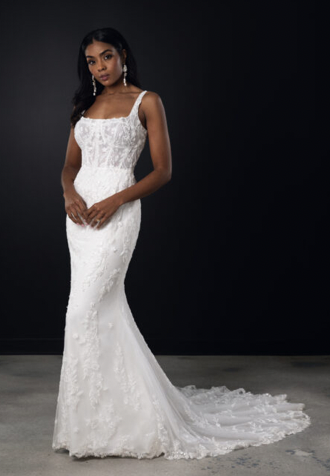 Martina Liana Style 1821 | Martina Liana #0 default IVORY LACE AND TULLE OVER IVORY GOWN thumbnail