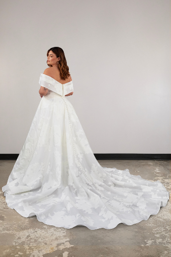 Essense of Australia Style D3971 DRESS & SHAWL| Essense of Australia #4 (IVQ) IVORY ORGANDY JACQUARD thumbnail